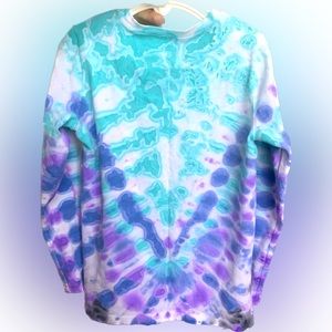 Polo Ralph Lauren Girl’s Long Sleeve Tee, tie dyed by hand